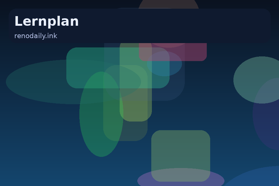 Notizen und Lernplan auf dem Tisch